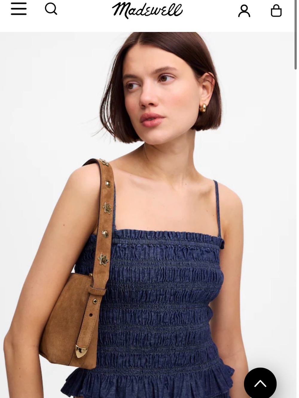 NWT Madewell Brown Suede Shoulder Bag - Picture 3 of 6